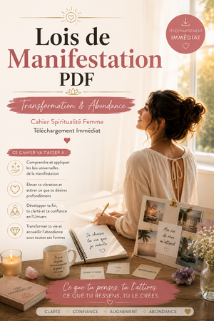 Lois de Manifestation PDF | Transformation & Abondance | Cahier Spiritualité Femme | Téléchargement Immédiat