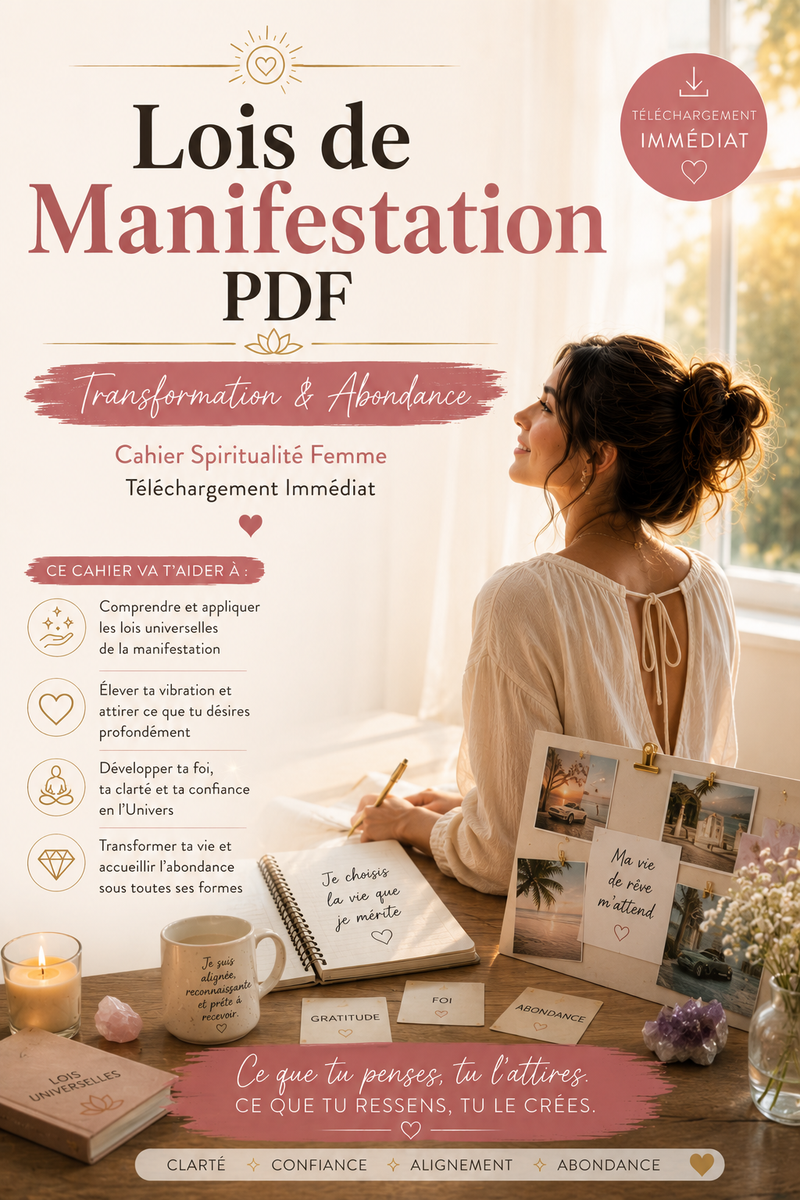 Manifestation Laws PDF | Transformation & Abundance | Woman Spirituality Workbook | Instant Download