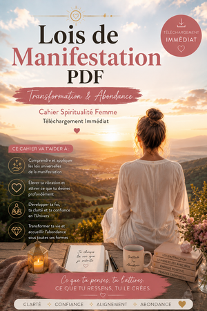Lois de Manifestation PDF | Transformation & Abondance | Cahier Spiritualité Femme | Téléchargement Immédiat